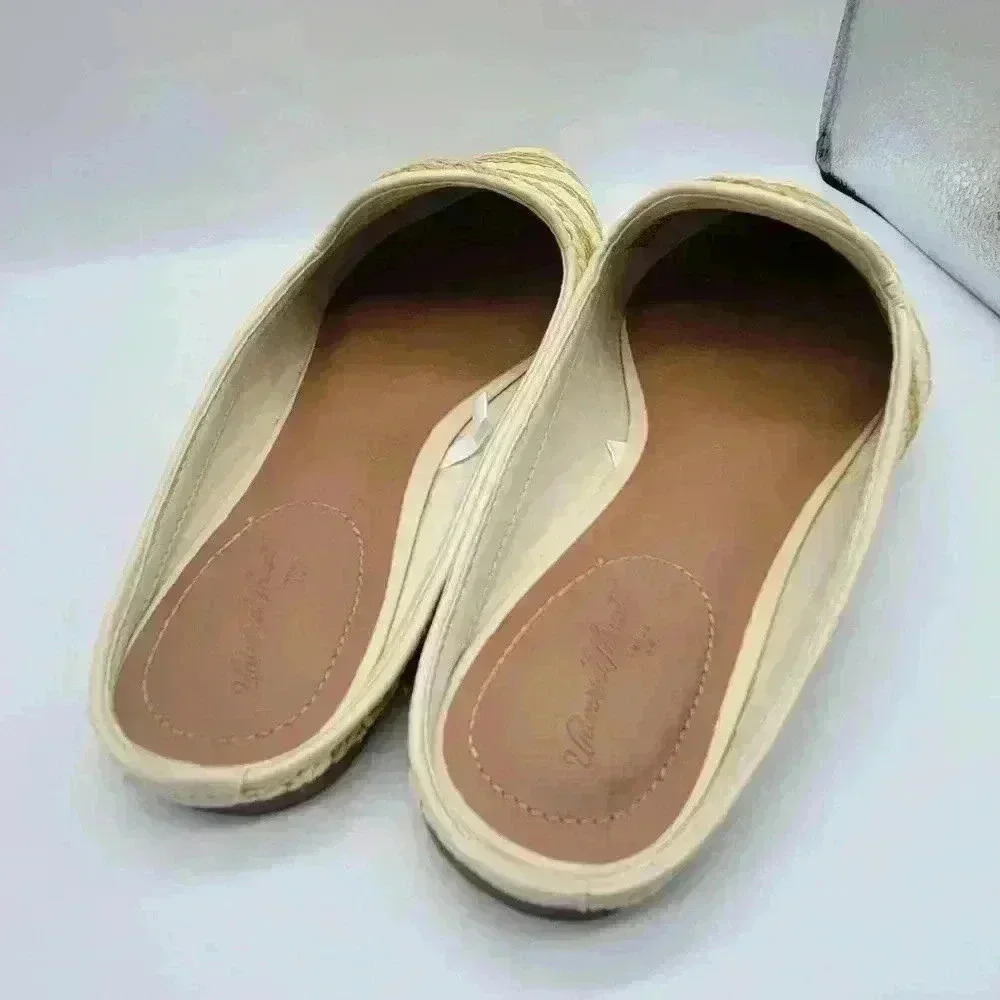 NWOT Universal Thread Women's Beige & Violet Mules Flats Memory Foam Size 8 - Picture 4 of 8